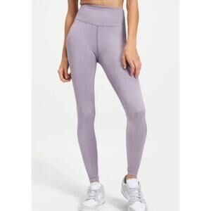 Good American Wide Rib Shine Clean Seamless Leggings Dusty Violet Size L/XL